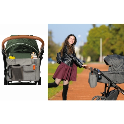 Torba do wózka dziecięcego z przenośną matą do przewijania i paskiem na ramię Tedibee